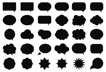 Speech Bubble Silhouettes Collection