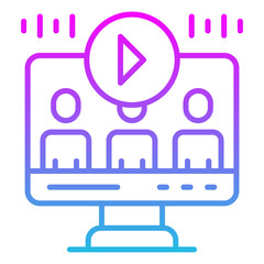 Obraz premium Video Content Icon