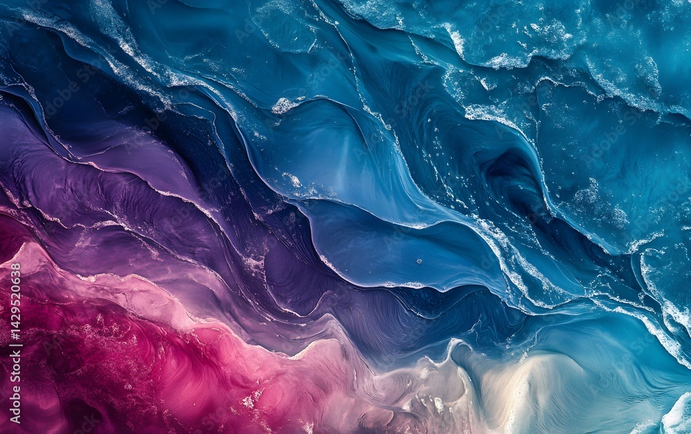 Aufkleber an abstract swirl of vibrant colors blending harmoniously, creating an artistic display. the delight