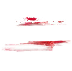 blood smudge.isolated blood trail.red paint splashes