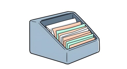Index Card File Box - Colorful Organization