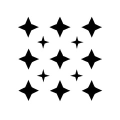 Fototapeta premium Twinkling stars. Sparkle star icons. Blink glitter and glowing icon. Transparent PNG