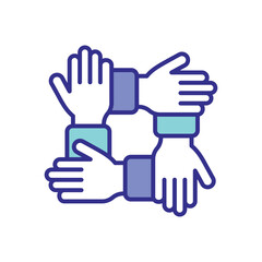 Team Work icon vector stock illustration