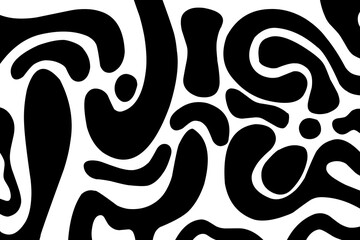 Black and white ink splash. Seamless Black and White Cow Print Pattern Vector. Cow texture repeated design background pattern backdrop wallpaper. Vector image illustration seamless