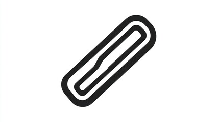 Obraz premium Paperclip, office supplies, white background, simple design, stationery