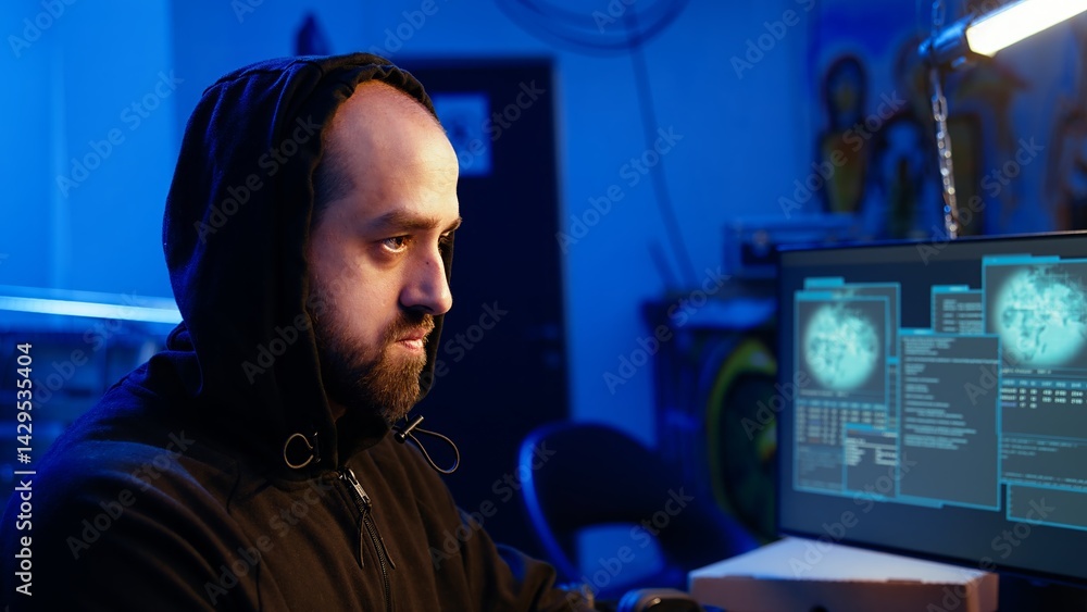 Poster hacker hiding in underground bunker excited after developing zero day exploit undetectable by antivi