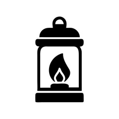 Eternal Flame Lantern - Black, transparent background