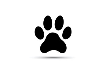  paw print symbol in  white background  
