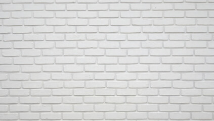 Fototapeta premium Isolated white brick wall texture, Seamless tileable texture, perfect for backgrounds, design projects, or architectural presentations.