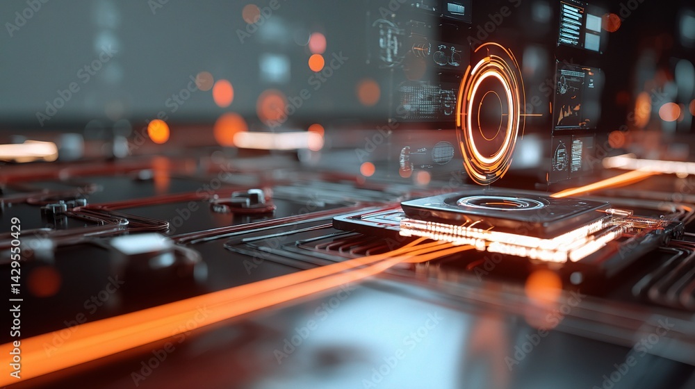 Poster high-speed digital transformation with wires and circuit elements