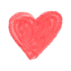 Watercolor pink heart in delicate aquarelle style. Hand drawn romantic watercolor heart for valentine, love and wedding design. Isolated watercolor heart illustration expressing emotions and passion.