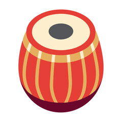 Indian Tabla Drum Acoustic Sound Percussion Folk Music Traditional Instrument Vector