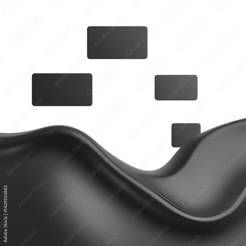 Aufkleber abstract graphic: a minimalist composition where geometric shapes meet flowing forms, creating an ae