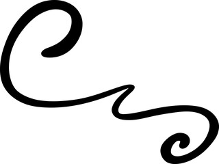 Minimalist Wave Swirl Line Element