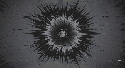 Chaotic Explosion Of Dark Matter Forming Abstract Burst Effect
