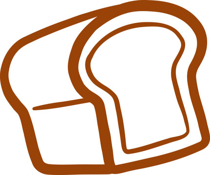 recommend clip art: Hand drawn bread loaf illustration