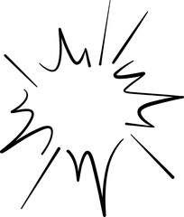 Pointy Starburst Line Art Design