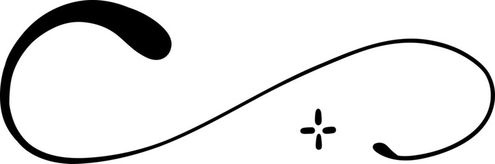 Decorative Hand Drawn Spiral Accent