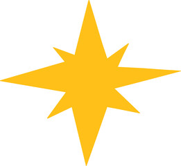 Sharp pointed abstract star shape