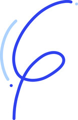 Wavy abstract curved line with minimalist design