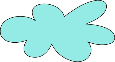 Abstract hand drawn cloud-like shape for creative decoration