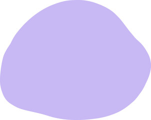 Hand Drawn Small Organic Purple Blob Shape