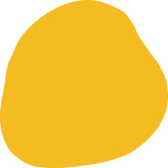 Hand Drawn Small Organic Yellow Blob