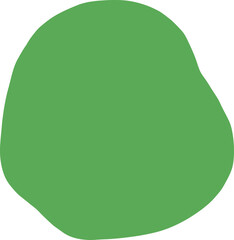 Hand Drawn Organic Green Blob Shape