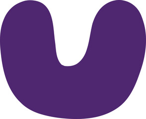 Rounded arch hand drawn abstract shape with smooth minimal lines