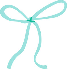 Simple thin bow with clean flowing loops for creative projects