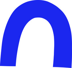 Hand drawn abstract rainbow arch shape with bold and clean design