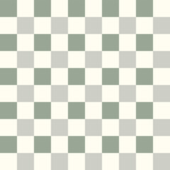 Checkered Sage Green Seamless Vector Pattern Background