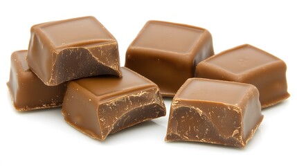 Delicious Milk Chocolate Pieces Stacked Sweet Treat