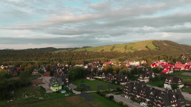 Aerial View of Zakopane &ndash; Scenic Mountain Town in Southern Poland