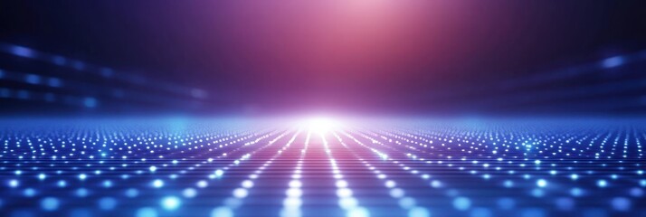 Obraz premium Glowing Digital Path Horizon.