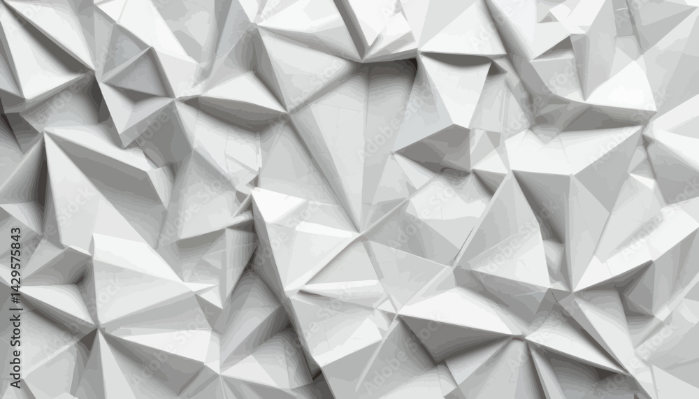 Poster abstract white triangular geometric texture background