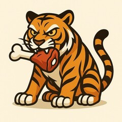 tiger on a white background