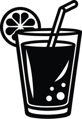 glass of lemonade vector