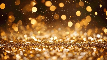 Golden Confetti and Shiny Particles Background for Festive Events