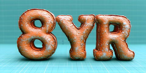 8YR Old Rusty Balloon 3D Render