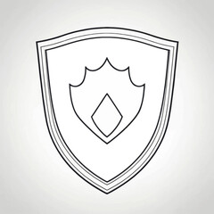 Heraldic Shield Icon Security Emblem Design