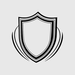 Elegant Black Shield Emblem Design for Branding