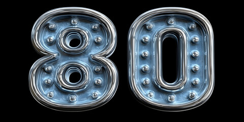 3D Chrome Number Eighty