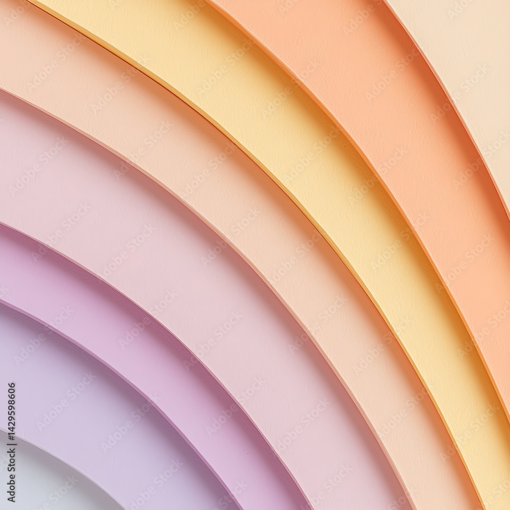 Aufkleber abstract pastel color gradient background with smooth curves