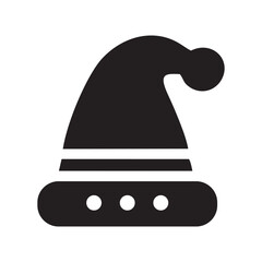 Santa Hat icon or logo isolated sign symbol vector illustration - Collection of high quality black style vector icons
