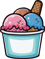 cup of ice cream sweet frozen food