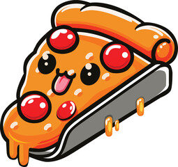 slice of cute pizza