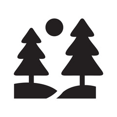 Forest icon or logo isolated sign symbol vector illustration - Collection of high quality black style vector icons