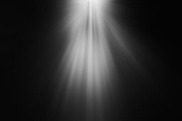 white Spot light with Brusting lights .Close up of laser beam isolated on black background .Sun...