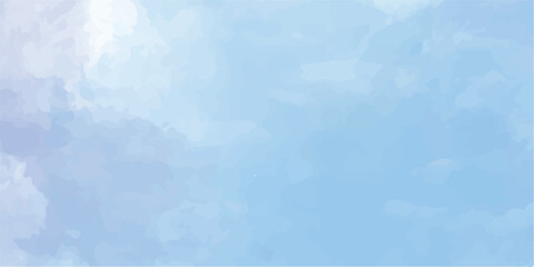 Abstract sky and clouds background, Vibrant clear sky with puffy and blurry natural clear clouds, watercolor background concept abstract cloudy sky	
